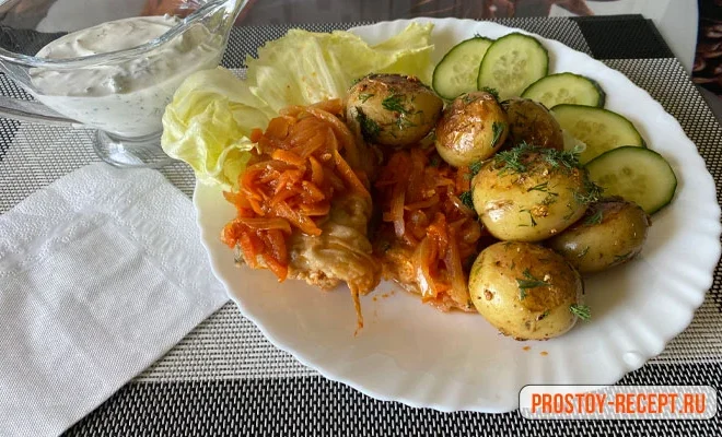рыба под маринадом по-советски с гарниром