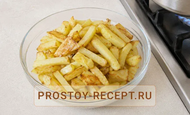 обжаренный картофель для азу по-татарски