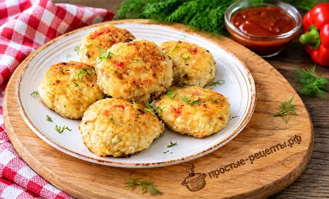 куриные котлеты с болгарским перцем - пошаговый рецепт приготовления с фото