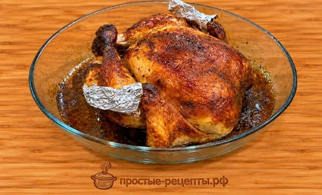 запекание курицы в духовке целиком с хрустящей корочкой